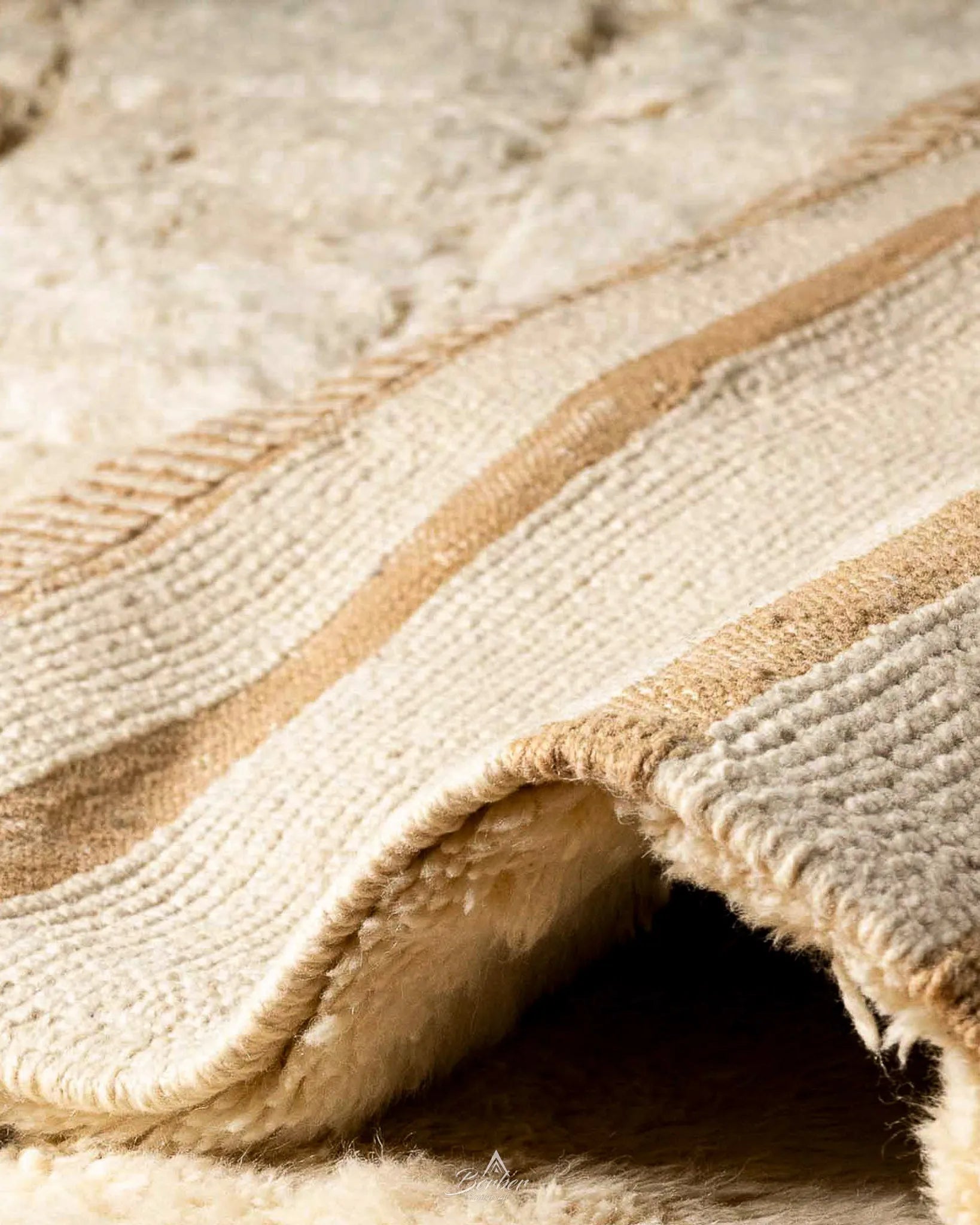 Handwoven Area Rug 3 X 5 Ft | 90 X 150 Cm / With Tassels / Short (0.4” / 1 cm)