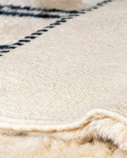 Handwoven Boho Rug 3 X 5 Ft | 90 X 150 Cm / With Tassels / Short (0.4” / 1 cm)