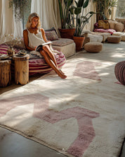 Handwoven Scandinavian Rug 3 X 5 Ft | 90 X 150 Cm / With Tassels / Short (0.4” / 1 cm)