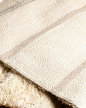 Handwoven Moroccan Rug 3 X 5 Ft | 90 X 150 Cm / With Tassels / Short (0.4” / 1 cm)