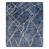 Blue Abstract Moroccan Rug - Berber Handicraft