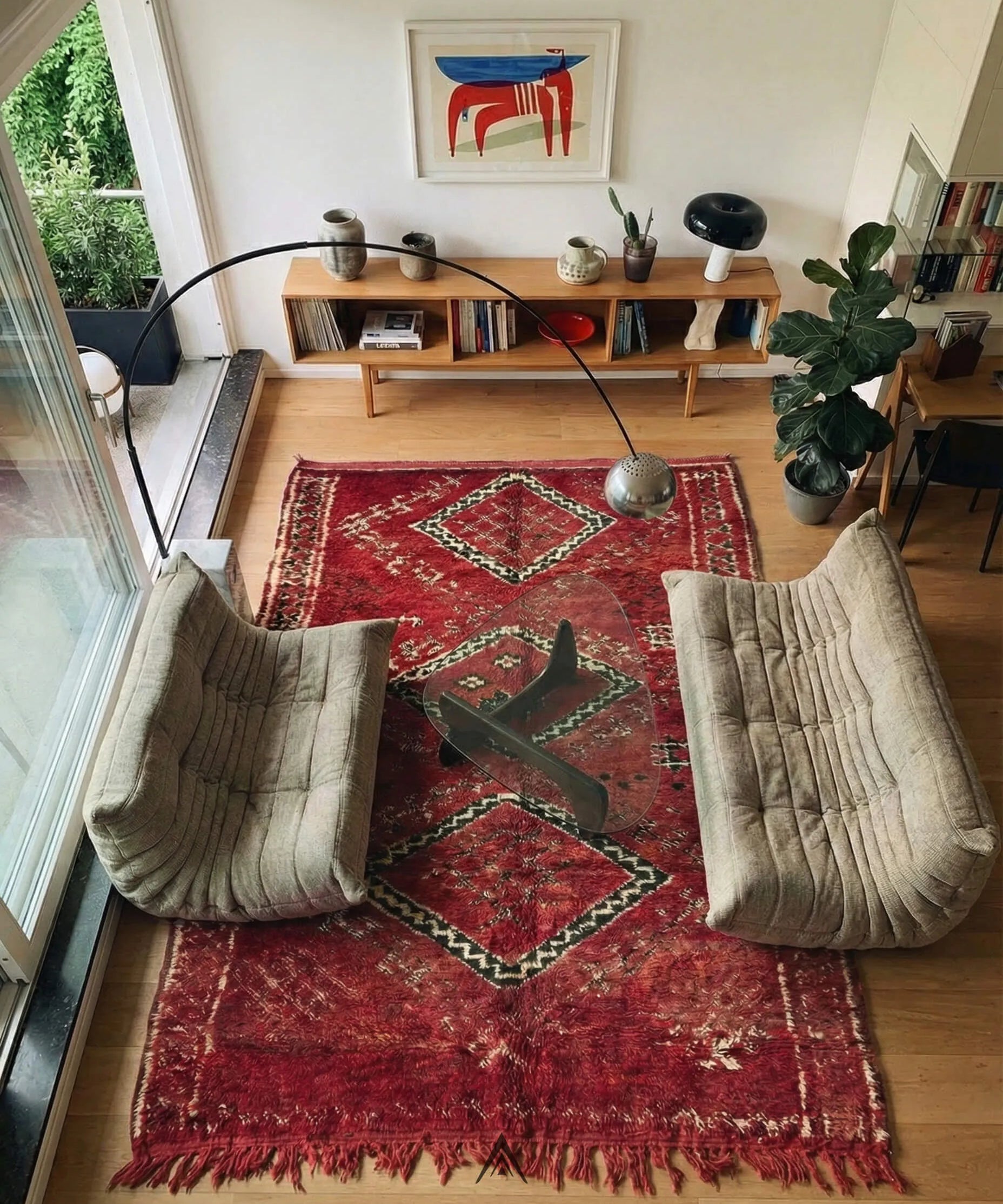 Heritage Overdyed Rug 6x10.3 ft — 180x315 cm-Berber Handicraft