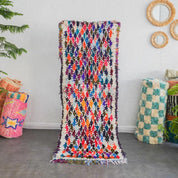 Unique Boucherouite rug-Berber Handicraft