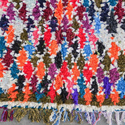Unique Boucherouite rug-Berber Handicraft