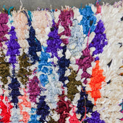 Unique Boucherouite rug-Berber Handicraft