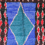 Colorful Boucherouite runner-Berber Handicraft