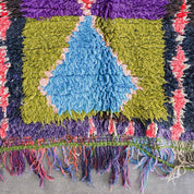 Colorful Boucherouite runner-Berber Handicraft