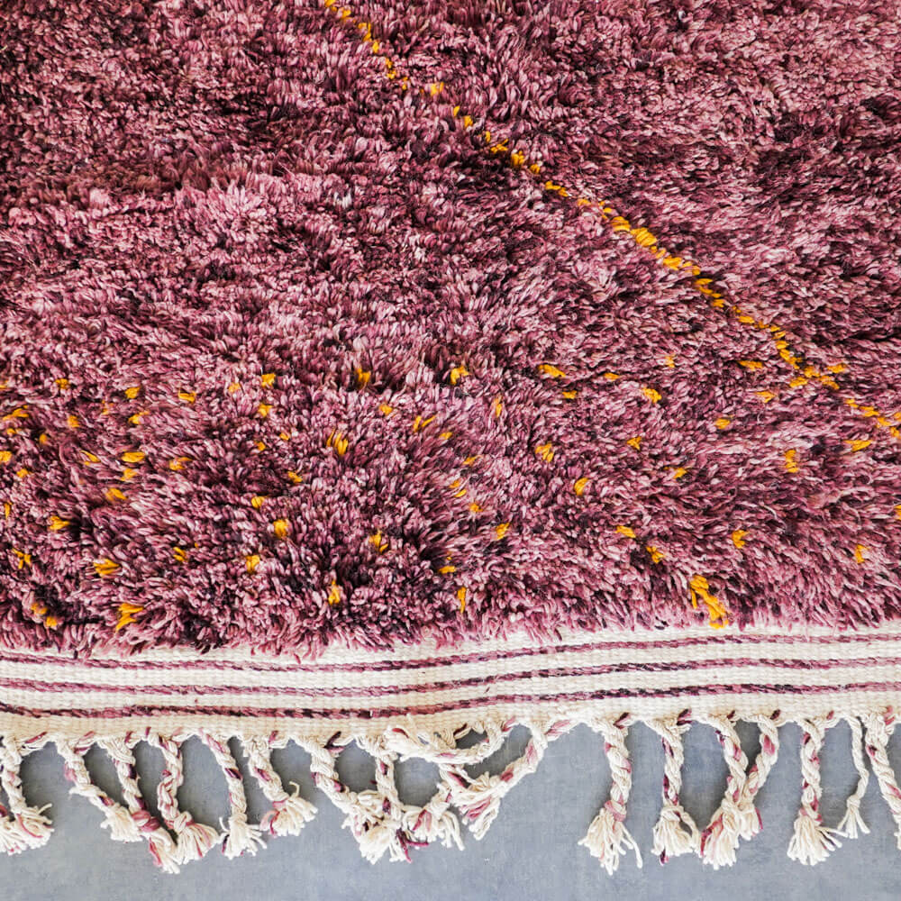 Red burgundy Moroccan rug