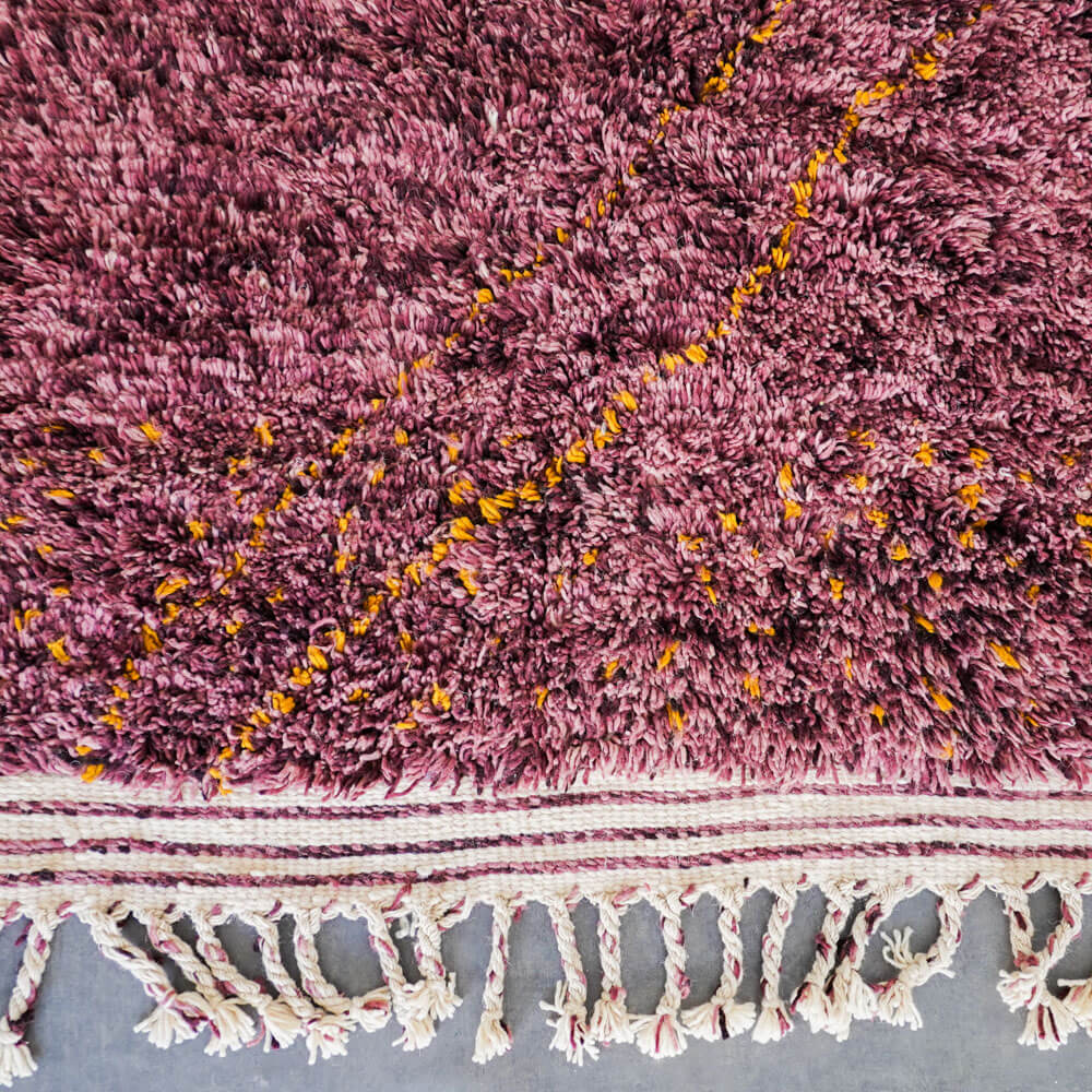 Red burgundy Moroccan rug