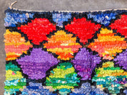 Vintage Boujaad Boucherouite rug-Berber Handicraft