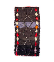 Black Boucherouite runner-Berber Handicraft