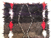 Black Boucherouite runner-Berber Handicraft
