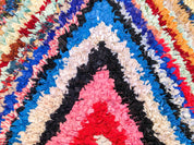 Moroccan Boucherouite runner-Berber Handicraft