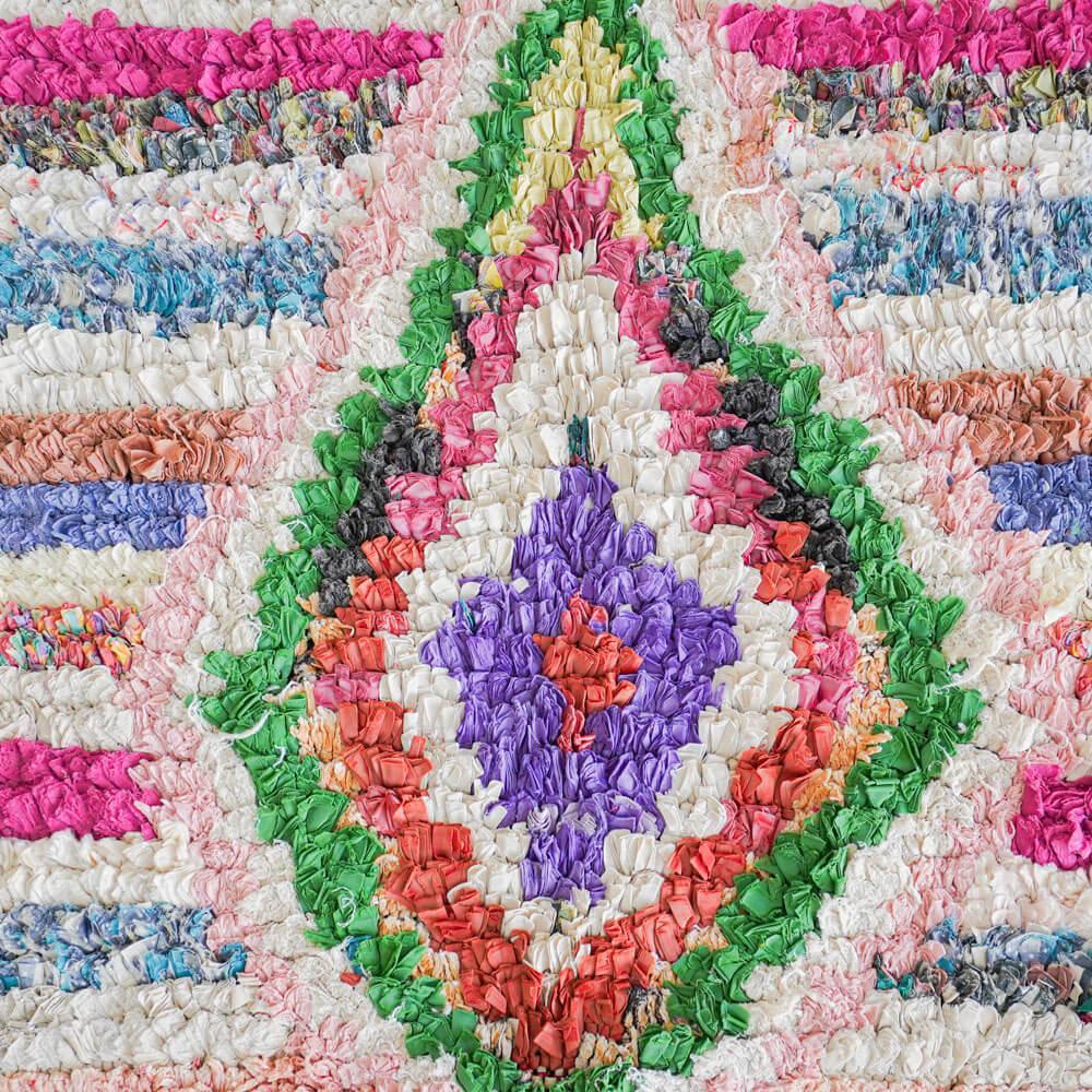 Decorative Boucherouite rug-Berber Handicraft