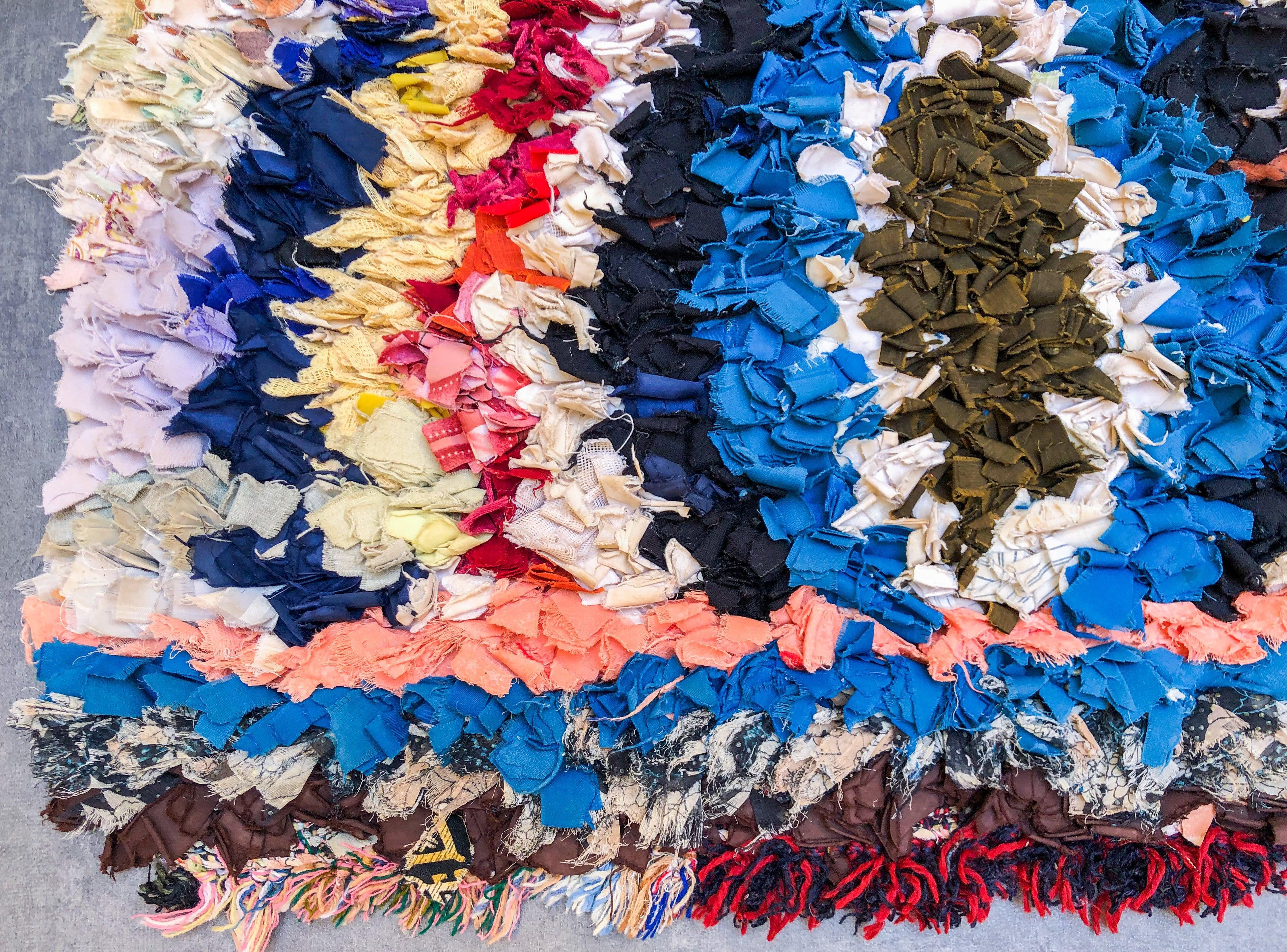 Colorful Berber runner rug-Berber Handicraft
