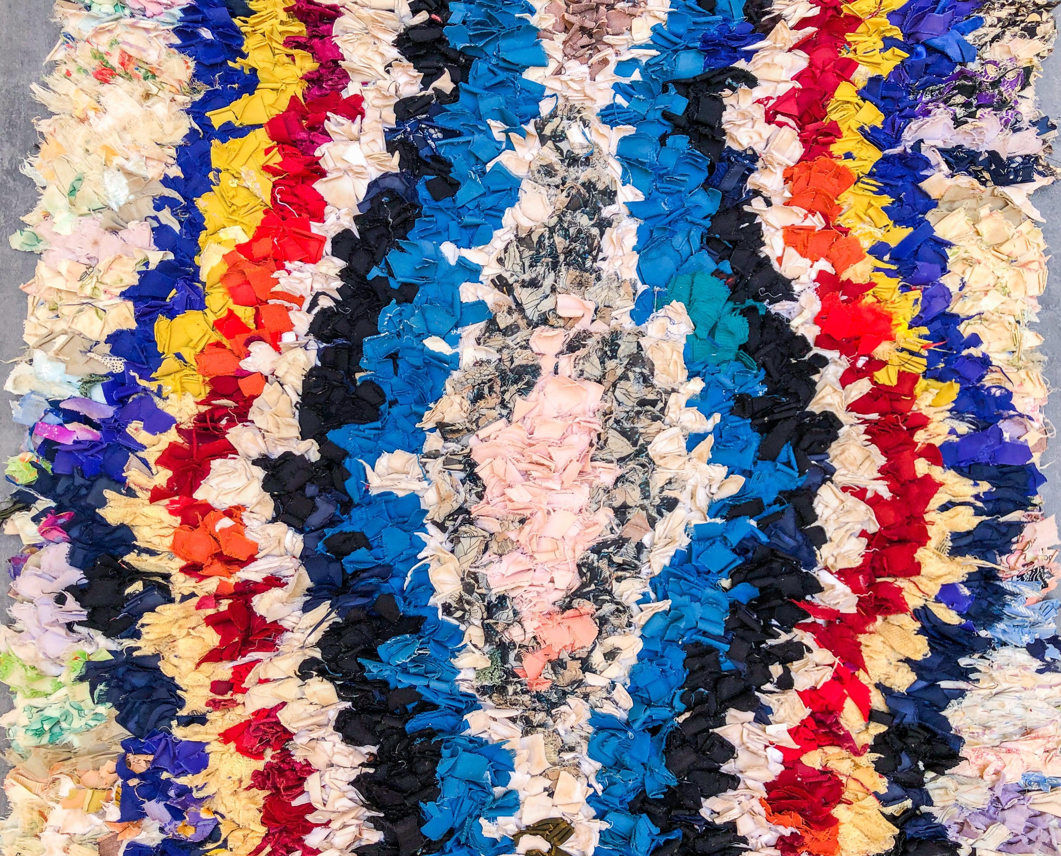 Colorful Berber runner rug-Berber Handicraft