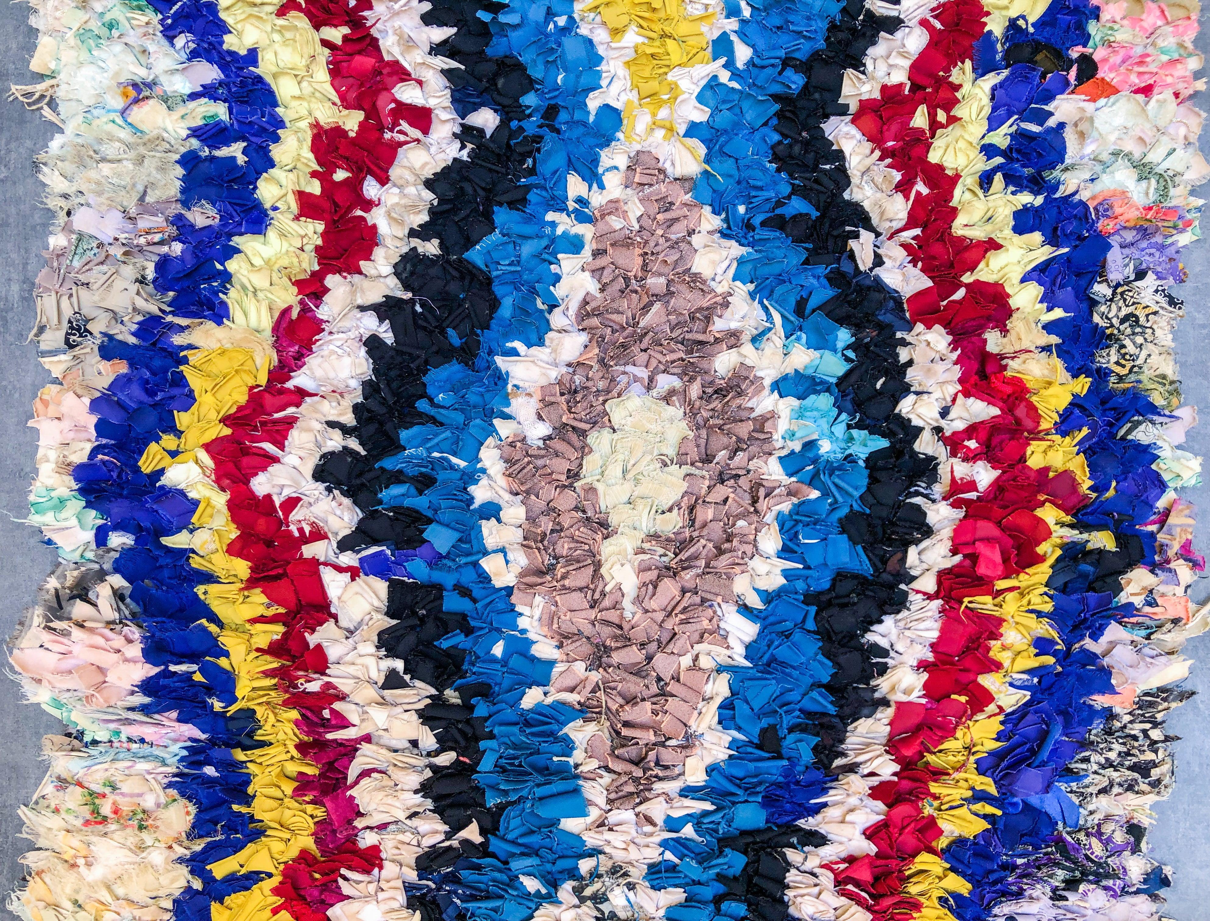 Colorful Berber runner rug-Berber Handicraft