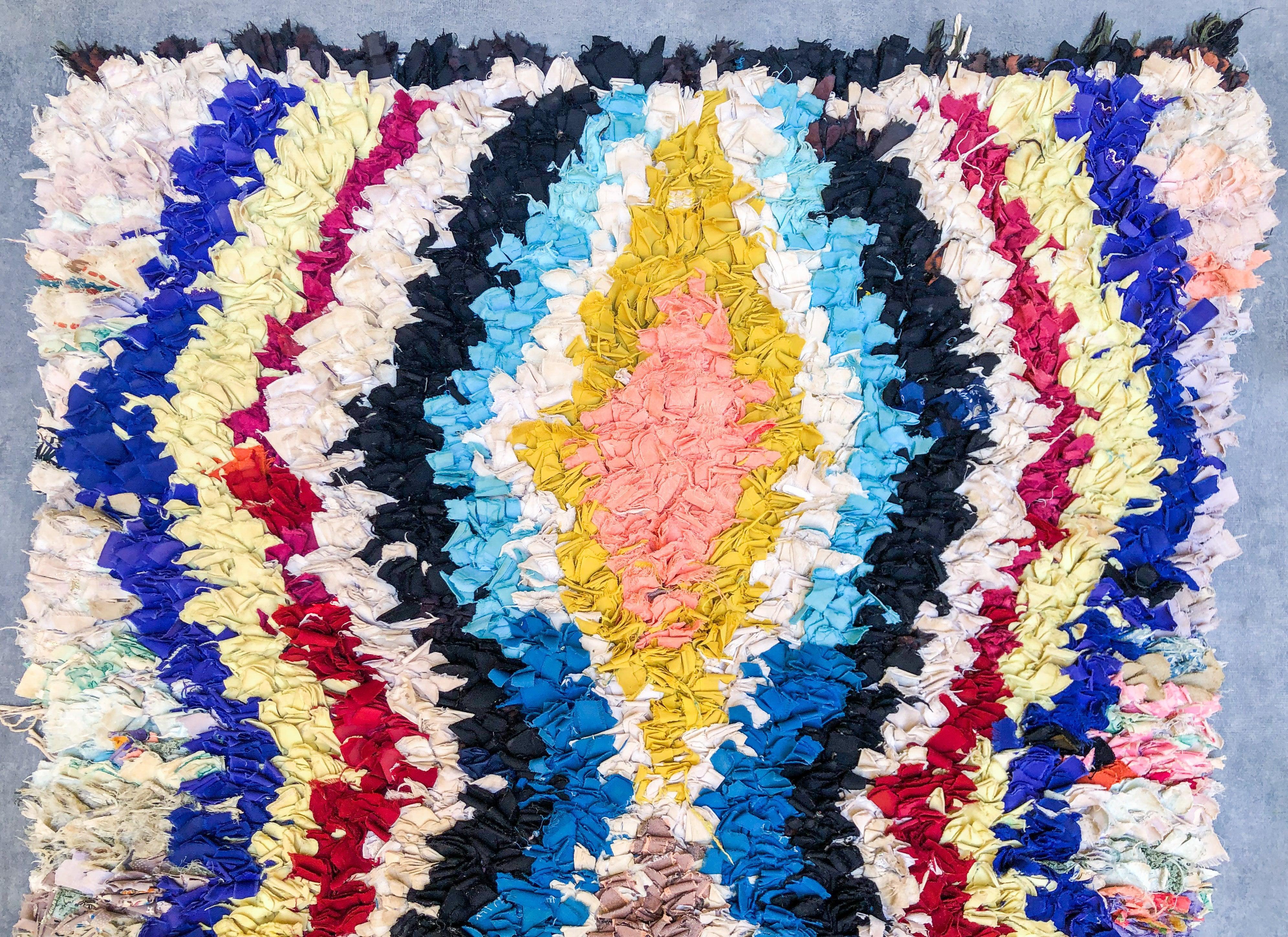 Colorful Berber runner rug-Berber Handicraft