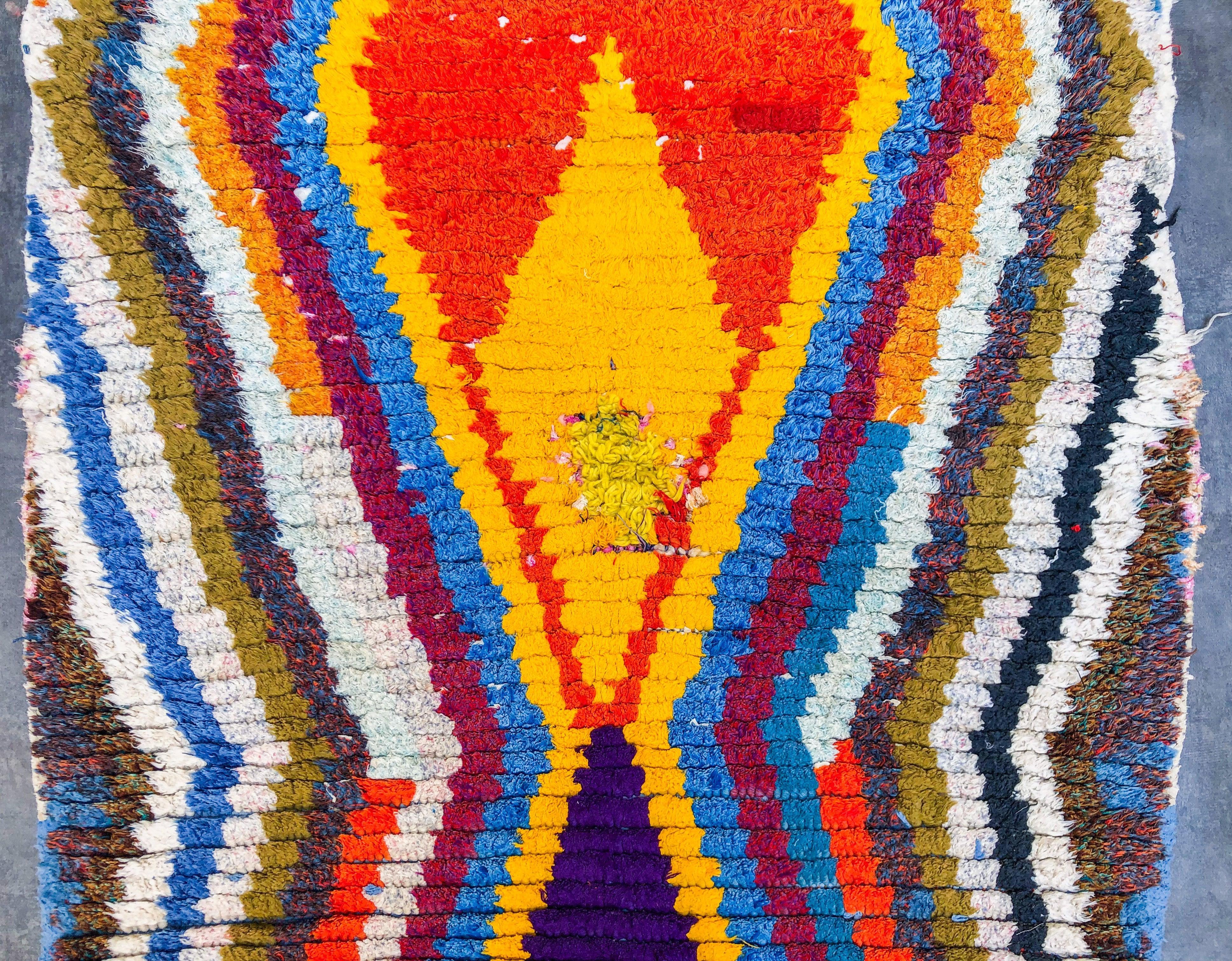 Abstract Berber runner rug-Berber Handicraft