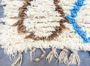 Beige brown runner rug-Berber Handicraft