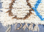 Beige brown runner rug