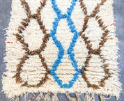 Beige brown runner rug-Berber Handicraft