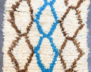 Beige brown runner rug-Berber Handicraft