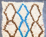 Beige brown runner rug-Berber Handicraft
