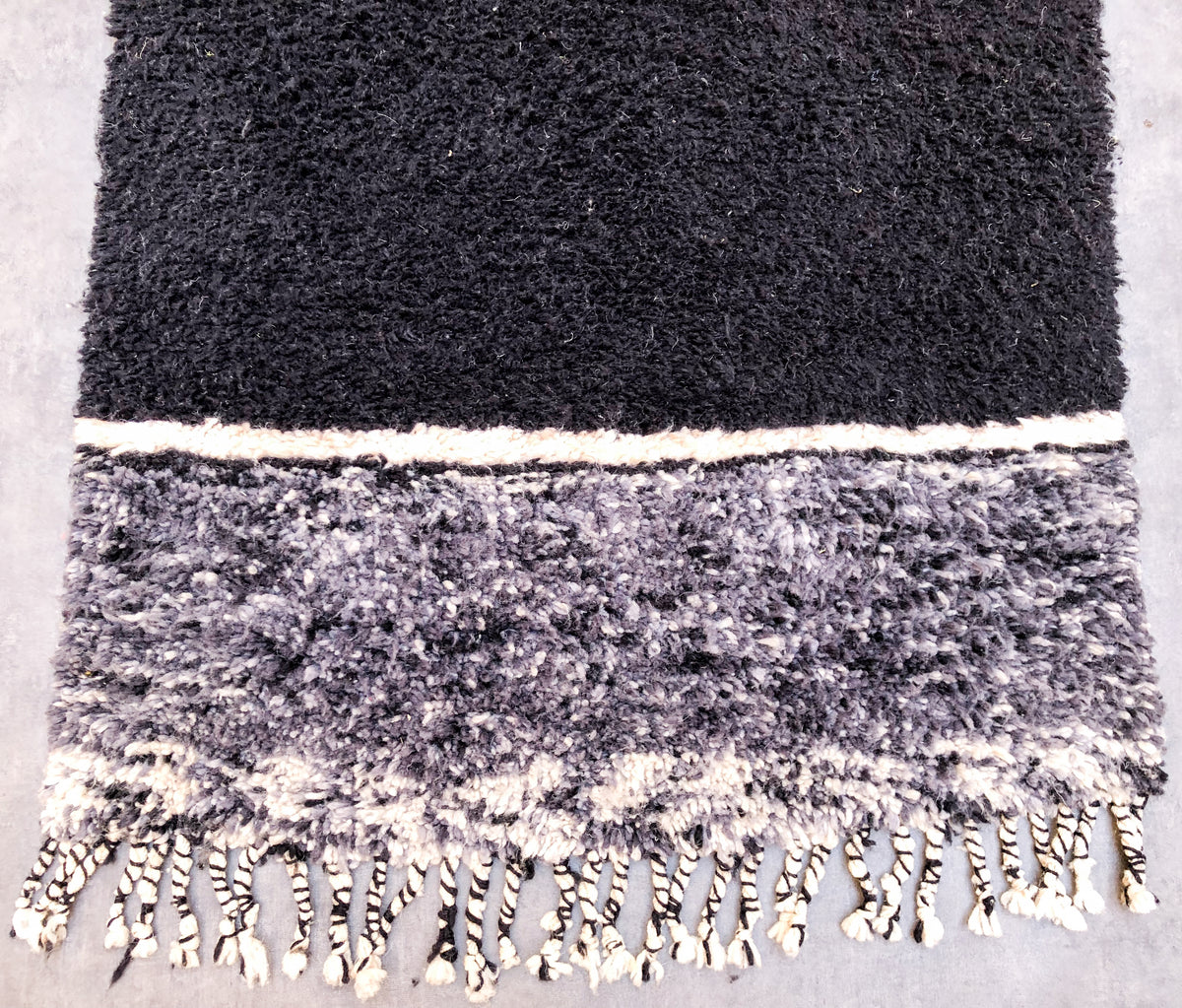 Black Boujaad runner rug