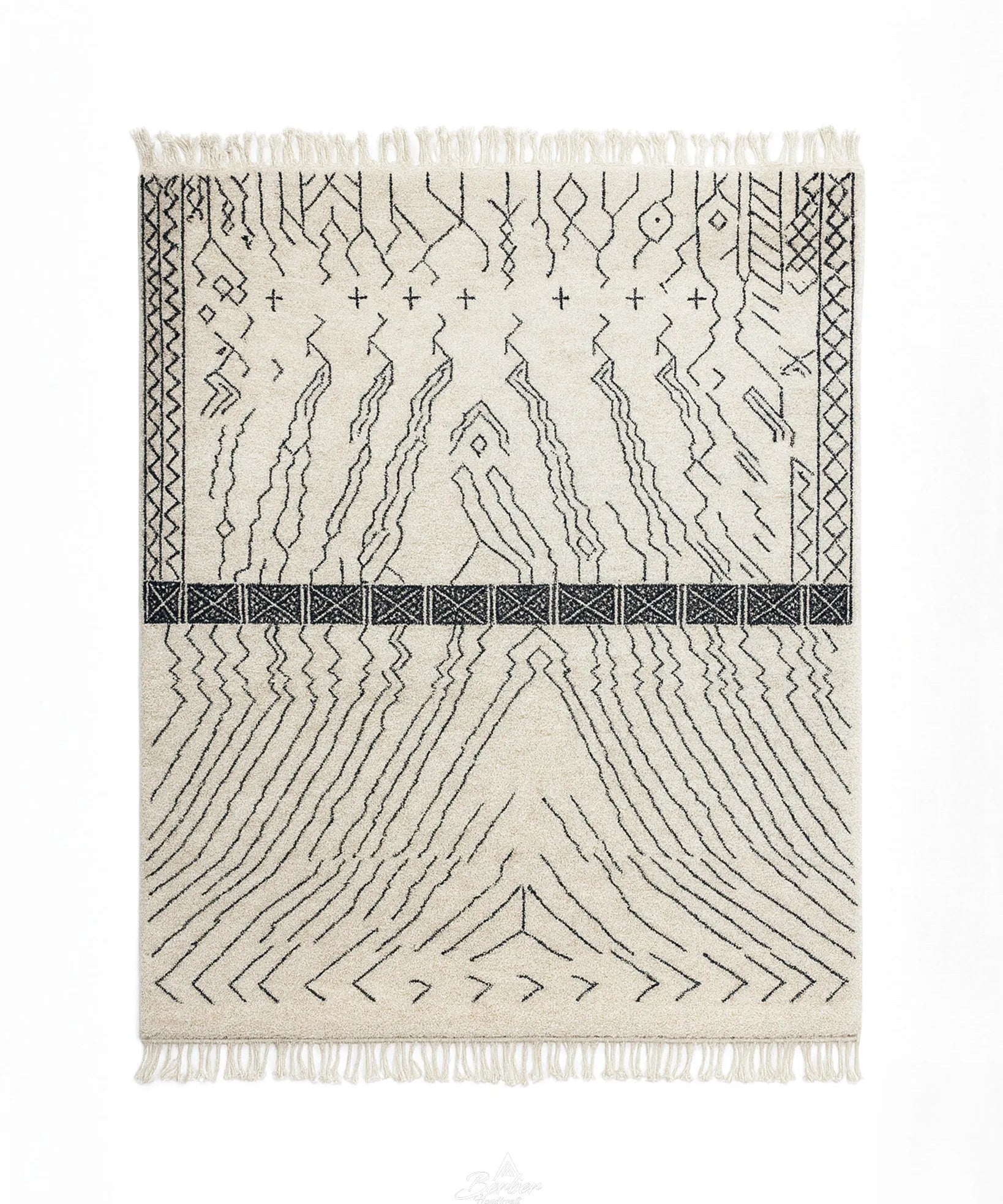 Minimalist Area Rug-Berber Handicraft