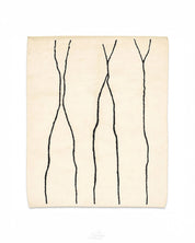Minimalist Moroccan Rug 3 X 5 Ft | 90 X 150 Cm / With Tassels / Short (0.4” / 1 cm)