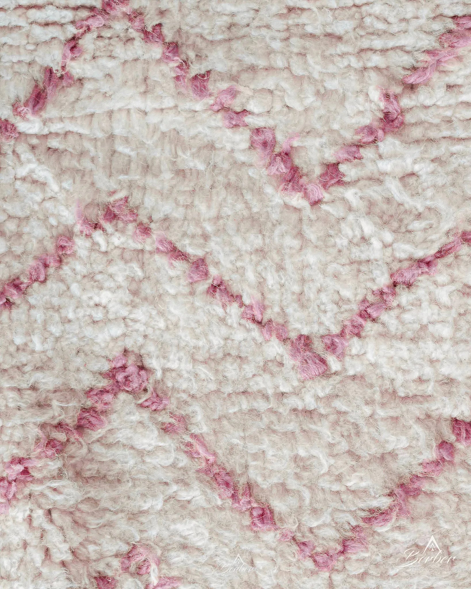 Minimalist Pink Rug 3 X 5 Ft | 90 X 150 Cm / With Tassels / Short (0.4” / 1 cm)