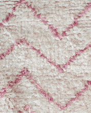 Minimalist Pink Rug 3 X 5 Ft | 90 X 150 Cm / With Tassels / Short (0.4” / 1 cm)
