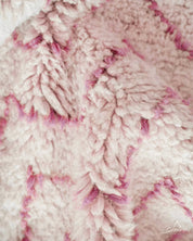 Minimalist Pink Rug 3 X 5 Ft | 90 X 150 Cm / With Tassels / Short (0.4” / 1 cm)