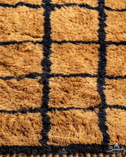 Modern Black and Brown Area Rug 3 X 5 Ft | 90 X 150 Cm / With Tassels / Short (0.4” / 1 cm)