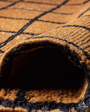 Modern Black and Brown Area Rug 3 X 5 Ft | 90 X 150 Cm / With Tassels / Short (0.4” / 1 cm)