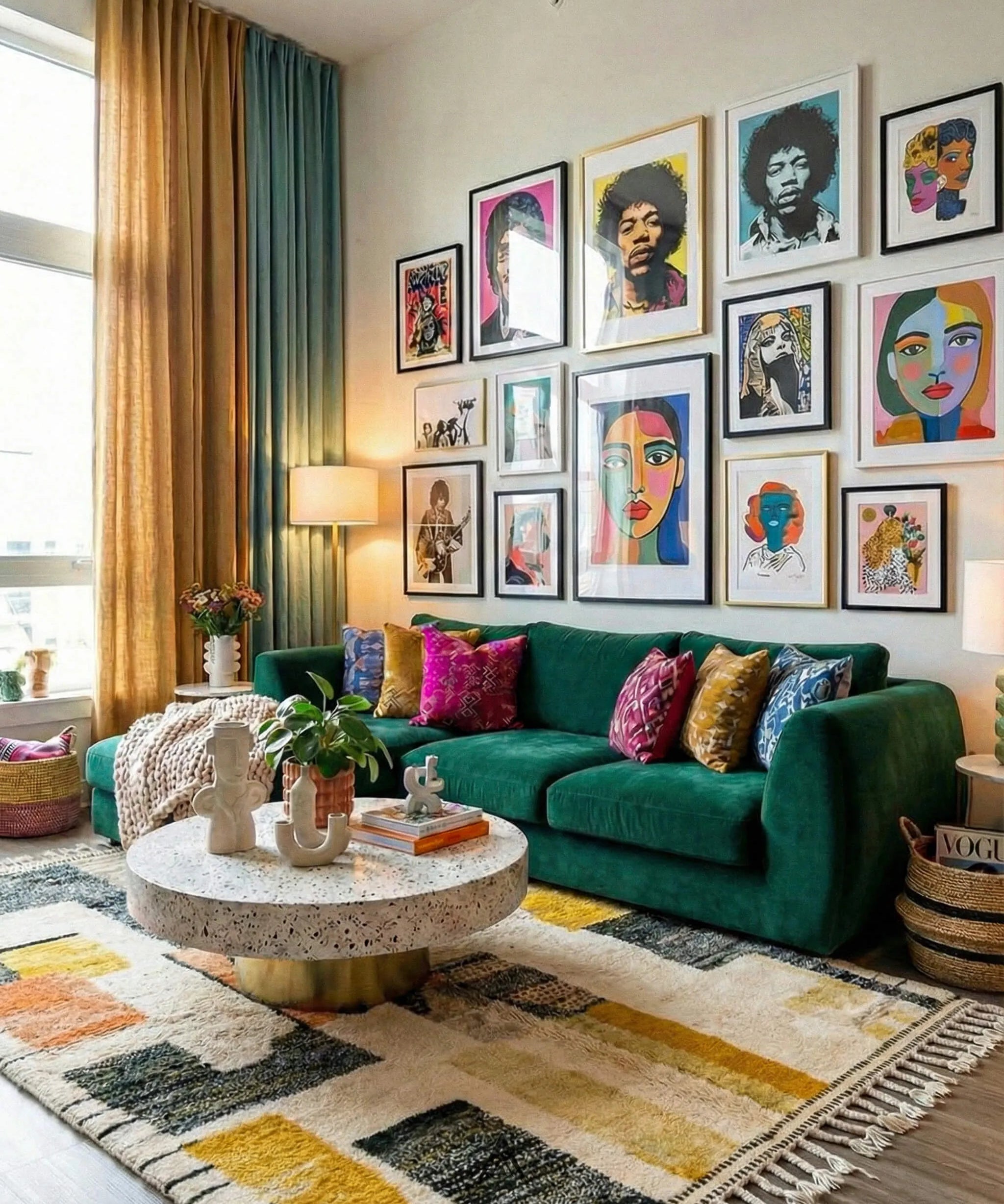 Moroccan Abstract Rug 6.6x9 ft - 203x275 cm-Berber Handicraft