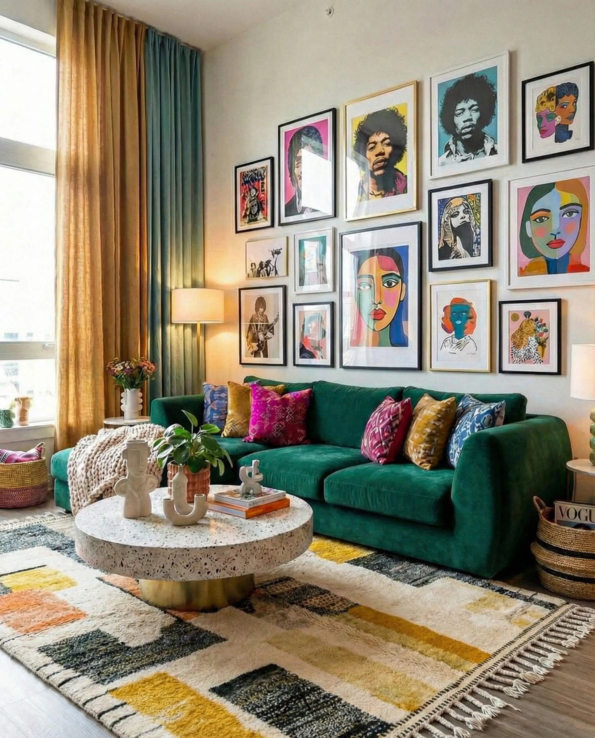 Moroccan Abstract Rug 6.6x9 ft - 203x275 cm-Berber Handicraft