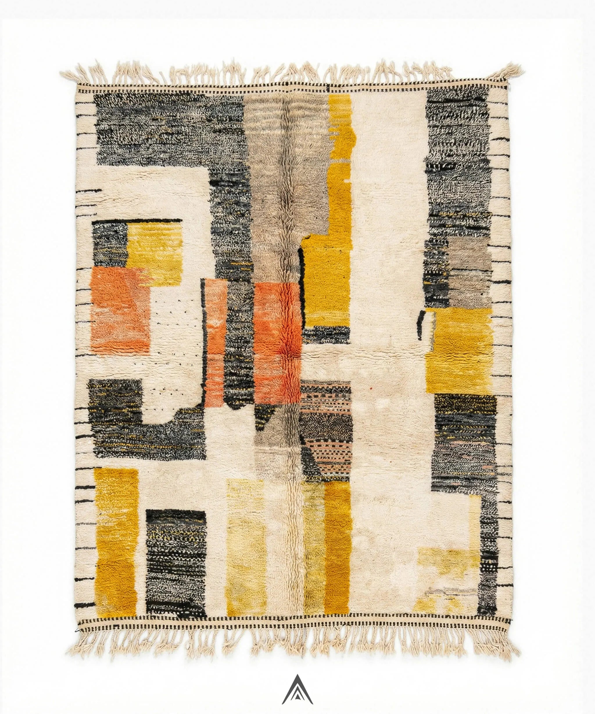 Moroccan Abstract Rug 6.6x9 ft - 203x275 cm-Berber Handicraft