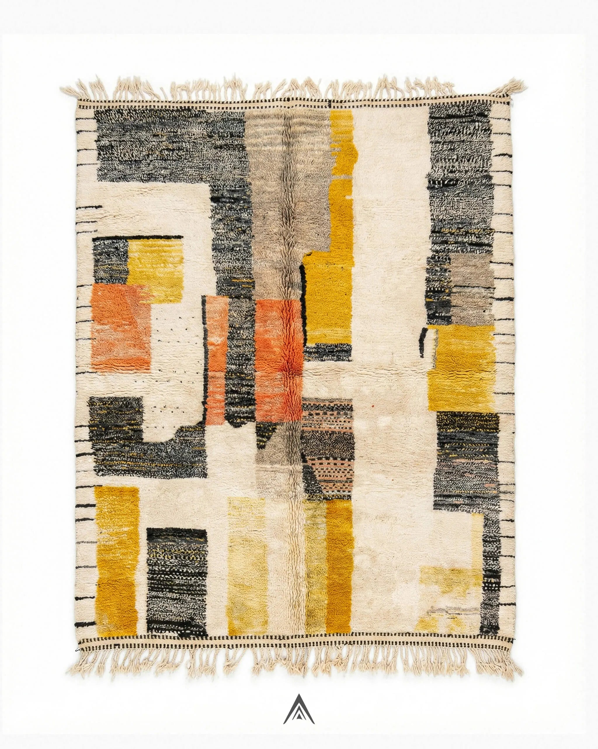 Moroccan Abstract Rug 6.6x9 ft - 203x275 cm-Berber Handicraft