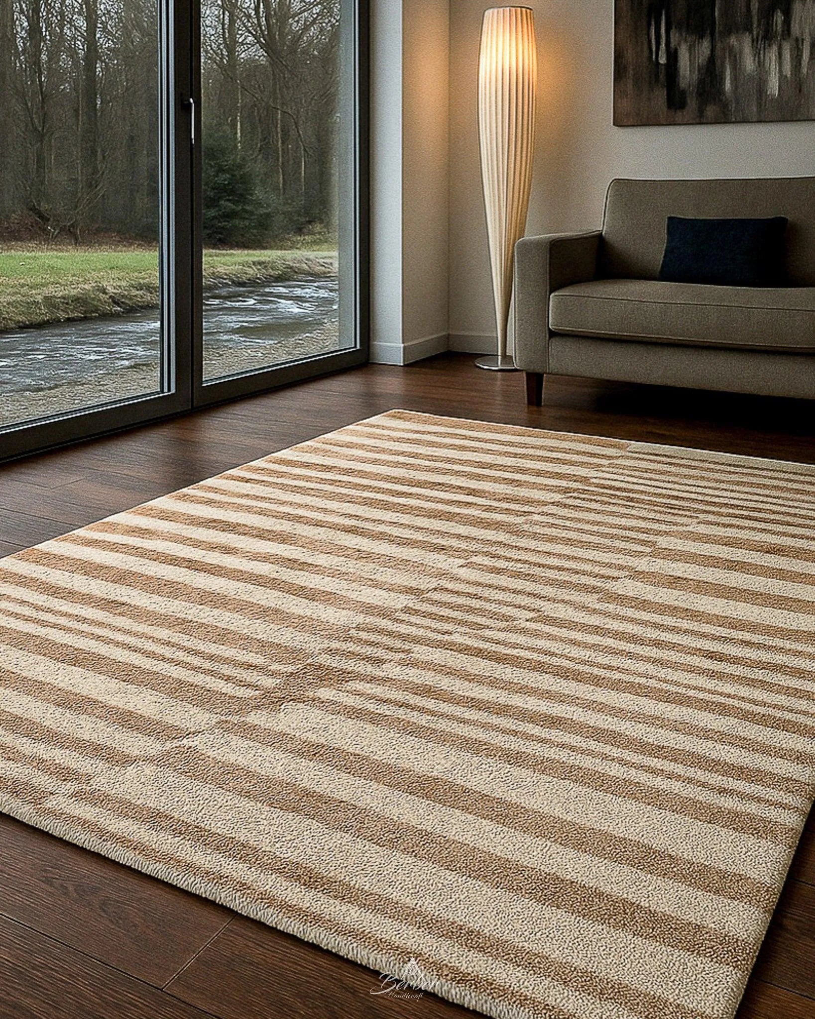 Moroccan Area Rug 3 X 5 Ft | 90 X 150 Cm / With Tassels / Short (0.4” / 1 cm)