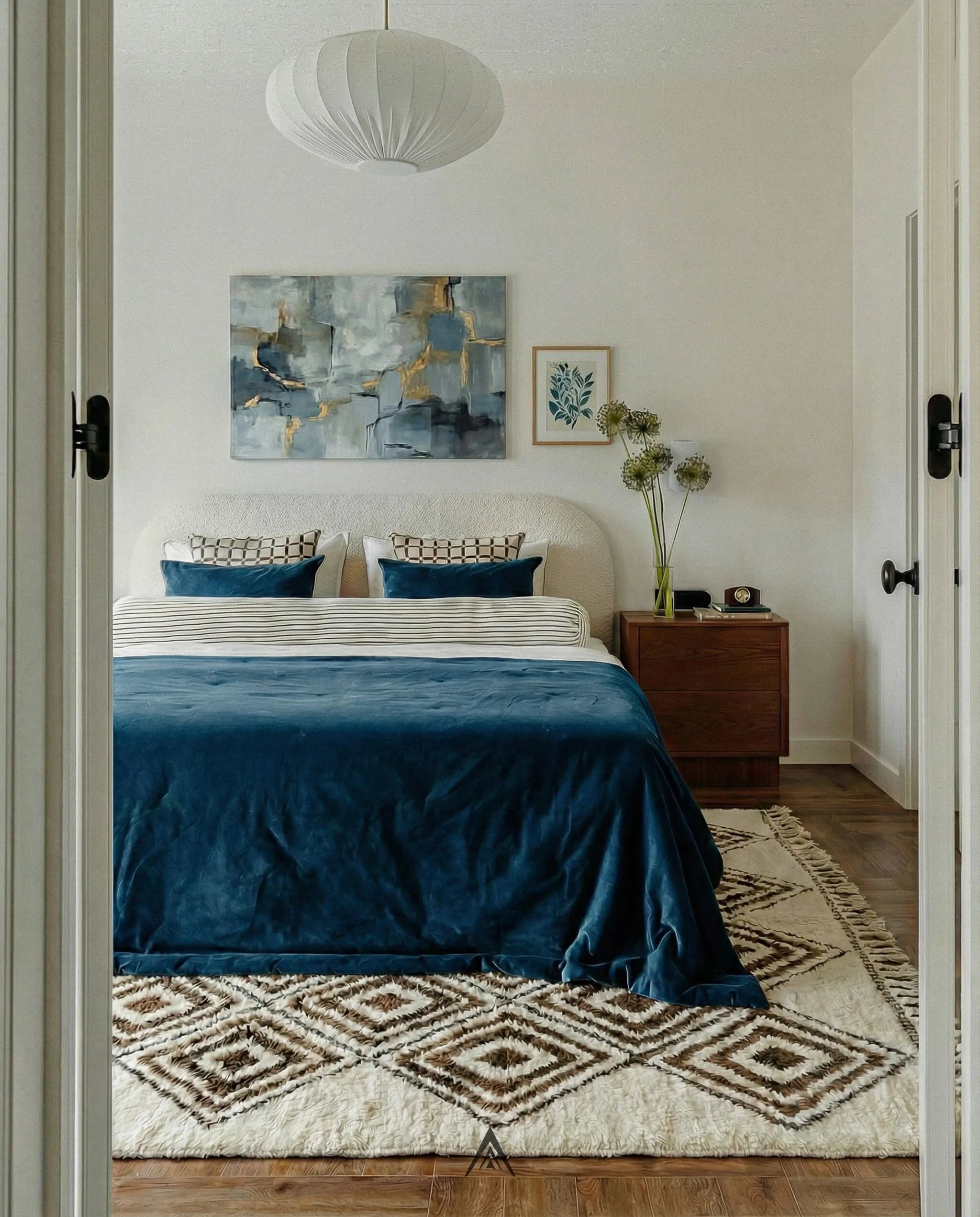 Moroccan Bedroom Rug 7x10.1 ft - 215x308 cm-Berber Handicraft