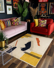 Moroccan Beni Rug 3 X 5 Ft | 90 X 150 Cm / With Tassels / Short (0.4” / 1 cm)