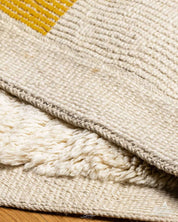Moroccan Beni Rug 3 X 5 Ft | 90 X 150 Cm / With Tassels / Short (0.4” / 1 cm)
