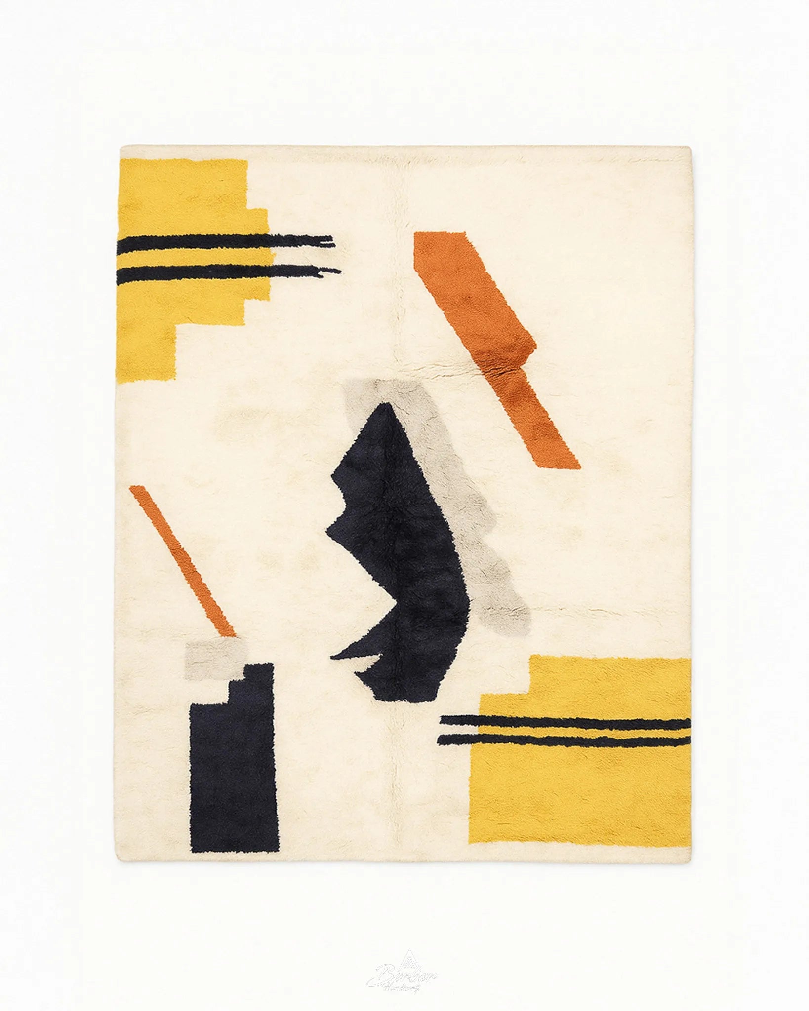 Moroccan Beni Rug 3 X 5 Ft | 90 X 150 Cm / With Tassels / Short (0.4” / 1 cm)