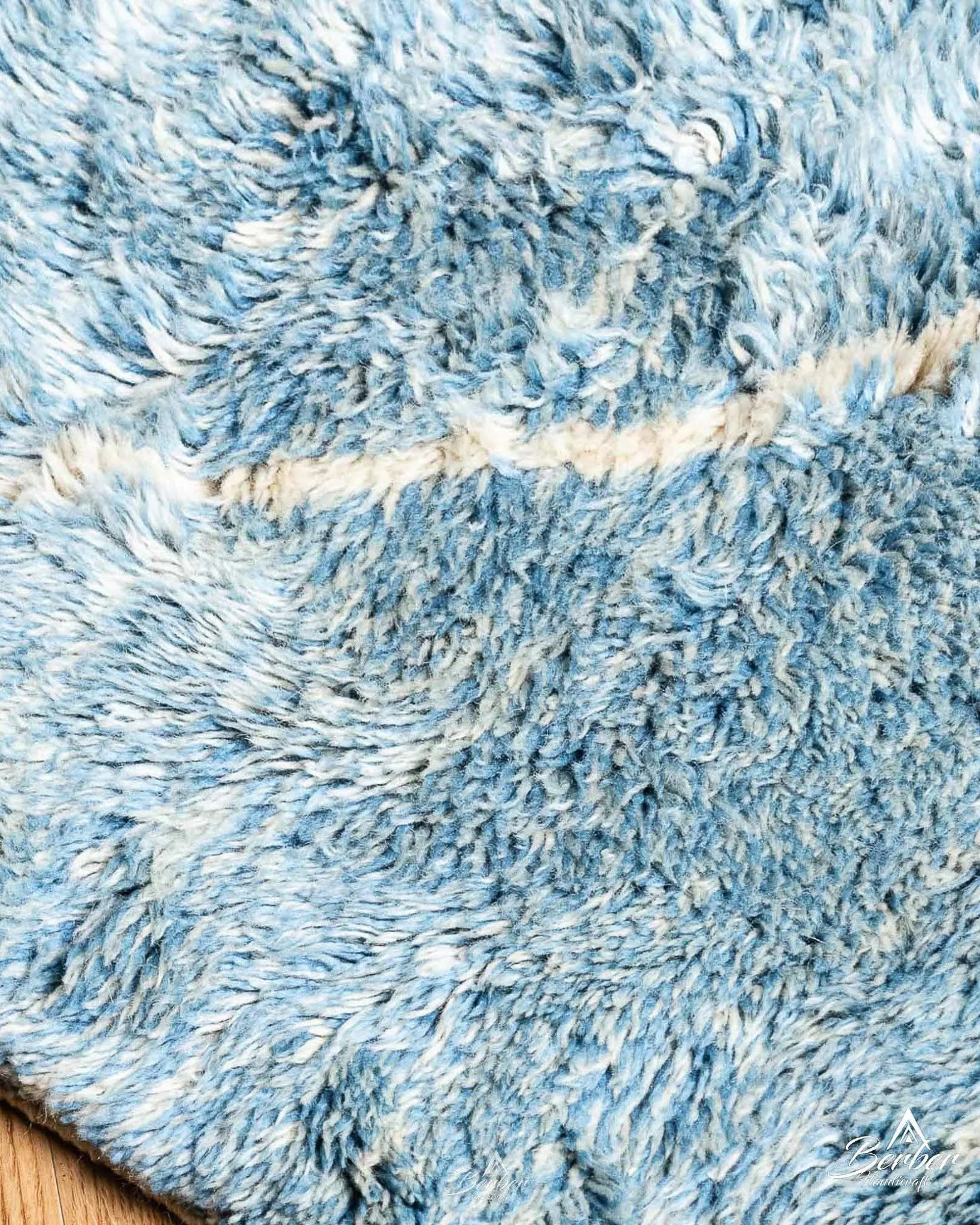 Moroccan Berber Carpet 3 X 5 Ft | 90 X 150 Cm / With Tassels / Short (0.4” / 1 cm)