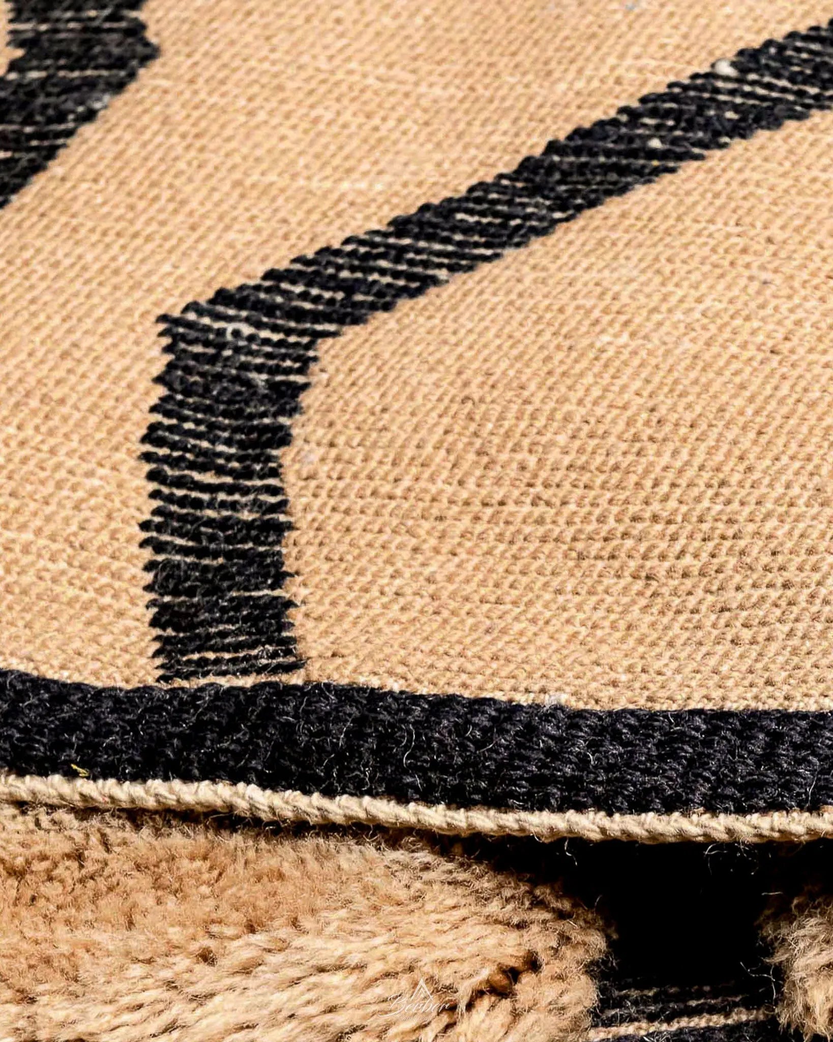 Moroccan Boujaad Rug 3 X 5 Ft | 90 X 150 Cm / With Tassels / Short (0.4” / 1 cm)