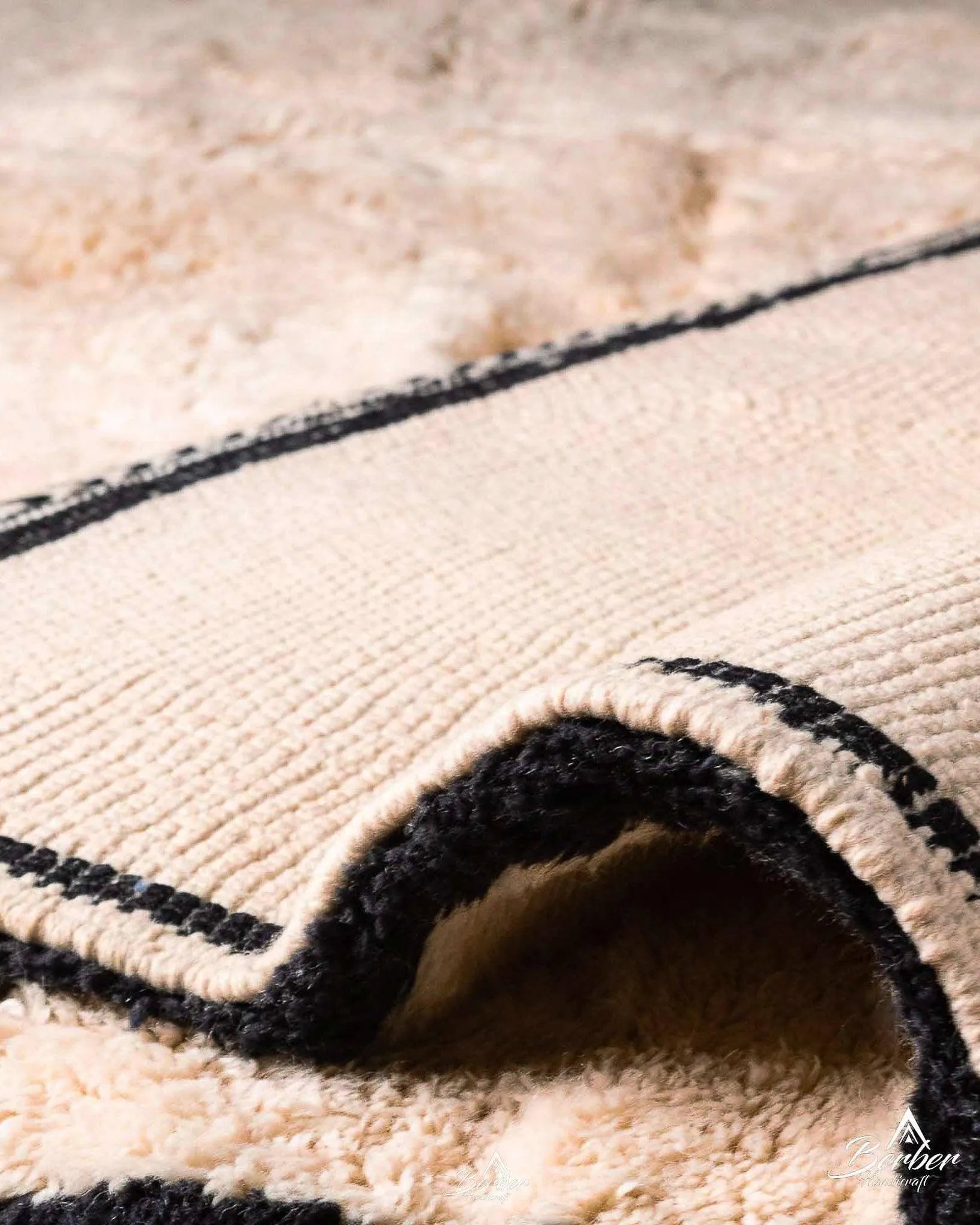 Moroccan Carpet 3 X 5 Ft | 90 X 150 Cm / With Tassels / Short (0.4” / 1 cm)