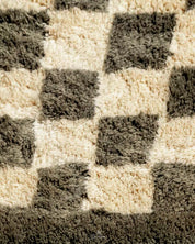 Moroccan Checkered Rug 3 X 5 Ft | 90 X 150 Cm / With Tassels / Short (0.4” / 1 cm)
