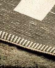 Moroccan Checkered Rug 3 X 5 Ft | 90 X 150 Cm / With Tassels / Short (0.4” / 1 cm)